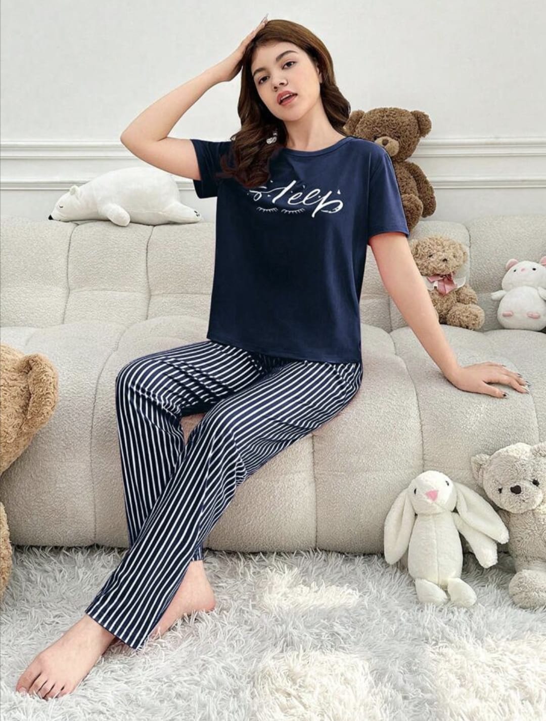 Night Wear for Women Night suit for girls and women, Sleeping Dress Girls Sleepwear Sexy Loungewear Sleeping Suit lingerie T shirt and Pajama ,Night Dress for girls and women
