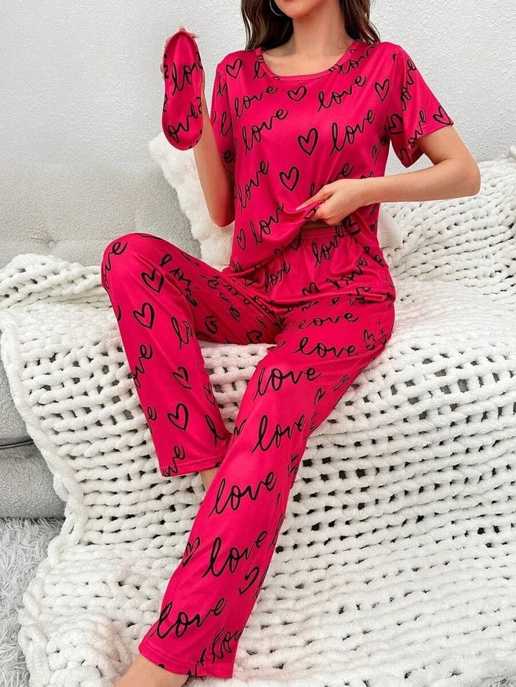 Night Wear for Women Night suit for girls and women, Sleeping Dress Girls Sleepwear Sexy Loungewear Sleeping Suit lingerie T shirt and Pajama ,Night Dress for girls and women