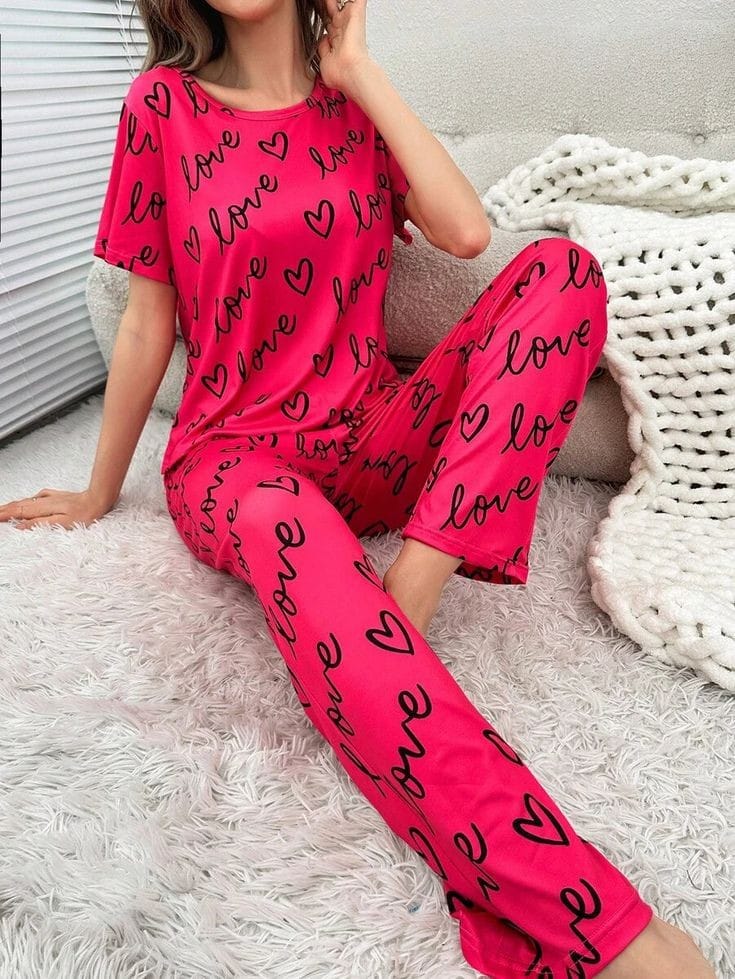 Night Wear for Women Night suit for girls and women, Sleeping Dress Girls Sleepwear Sexy Loungewear Sleeping Suit lingerie T shirt and Pajama ,Night Dress for girls and women