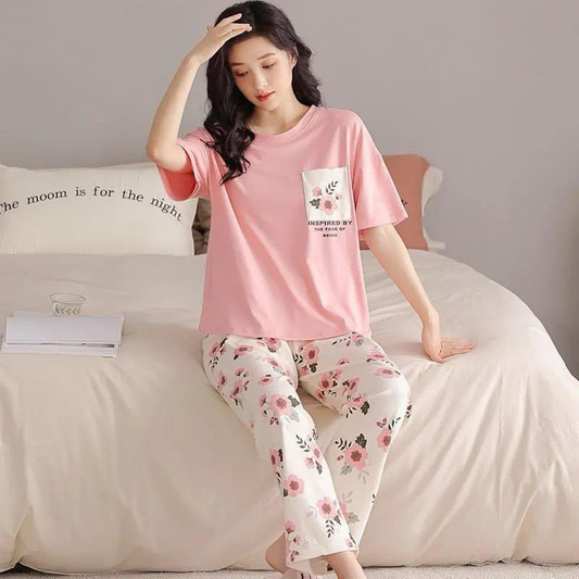 Night Wear for Women Night suit for girls and women, Sleeping Dress Girls Sleepwear Sexy Loungewear Sleeping Suit lingerie T shirt and Pajama ,Night Dress for girls and women