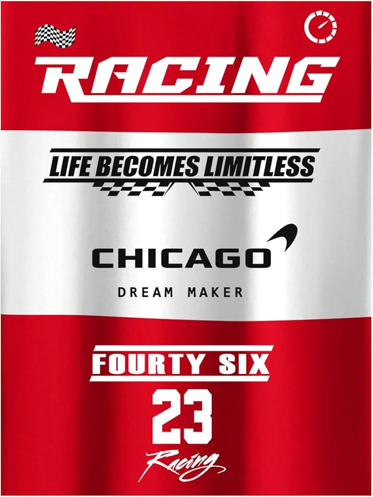 NEW RACING PRINTED DROP SHOULDER T.SHIRT FOR MENS AND BOYS CASUAL WEAR